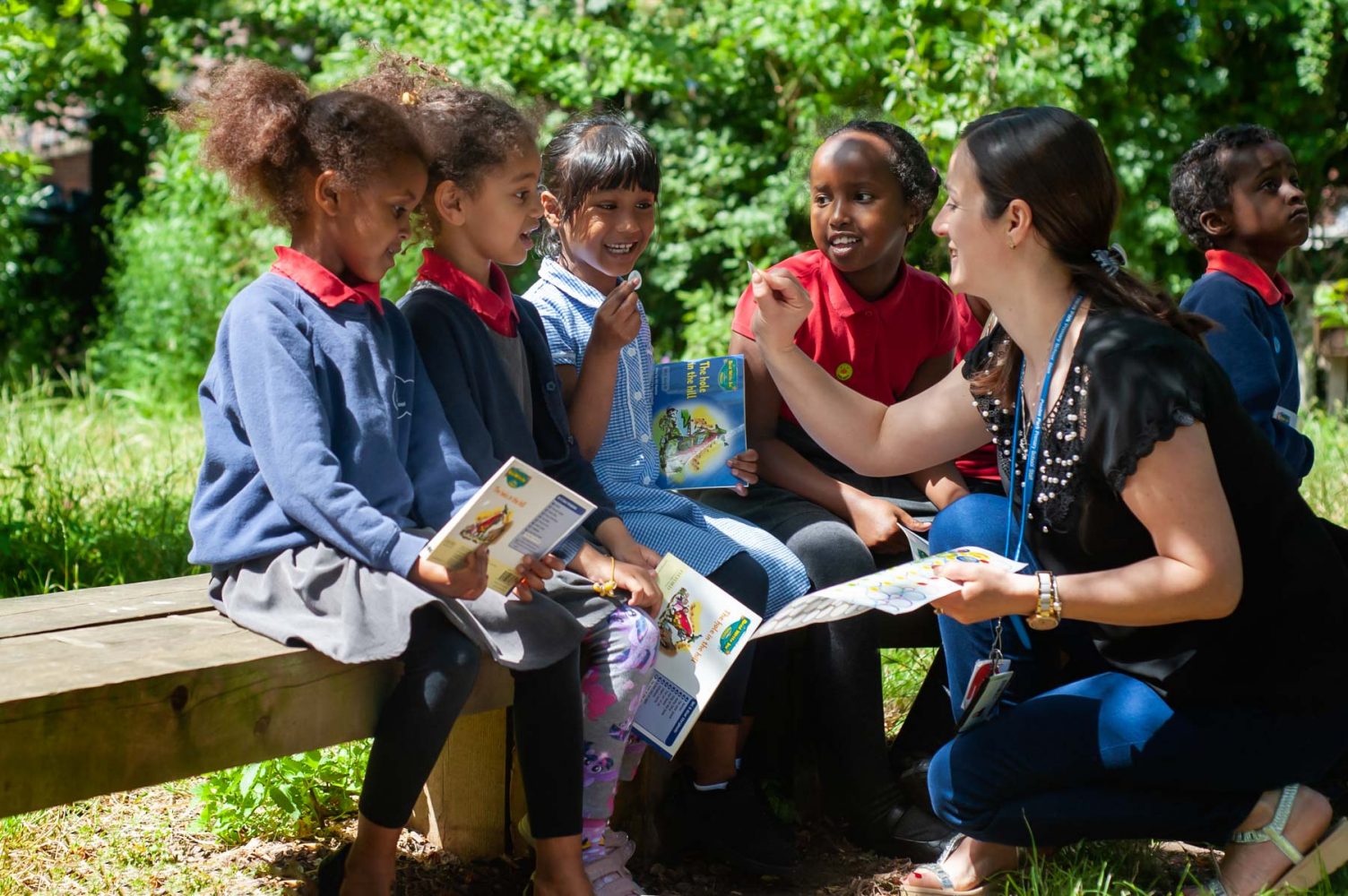 Primary school website photography of outdoor lesson